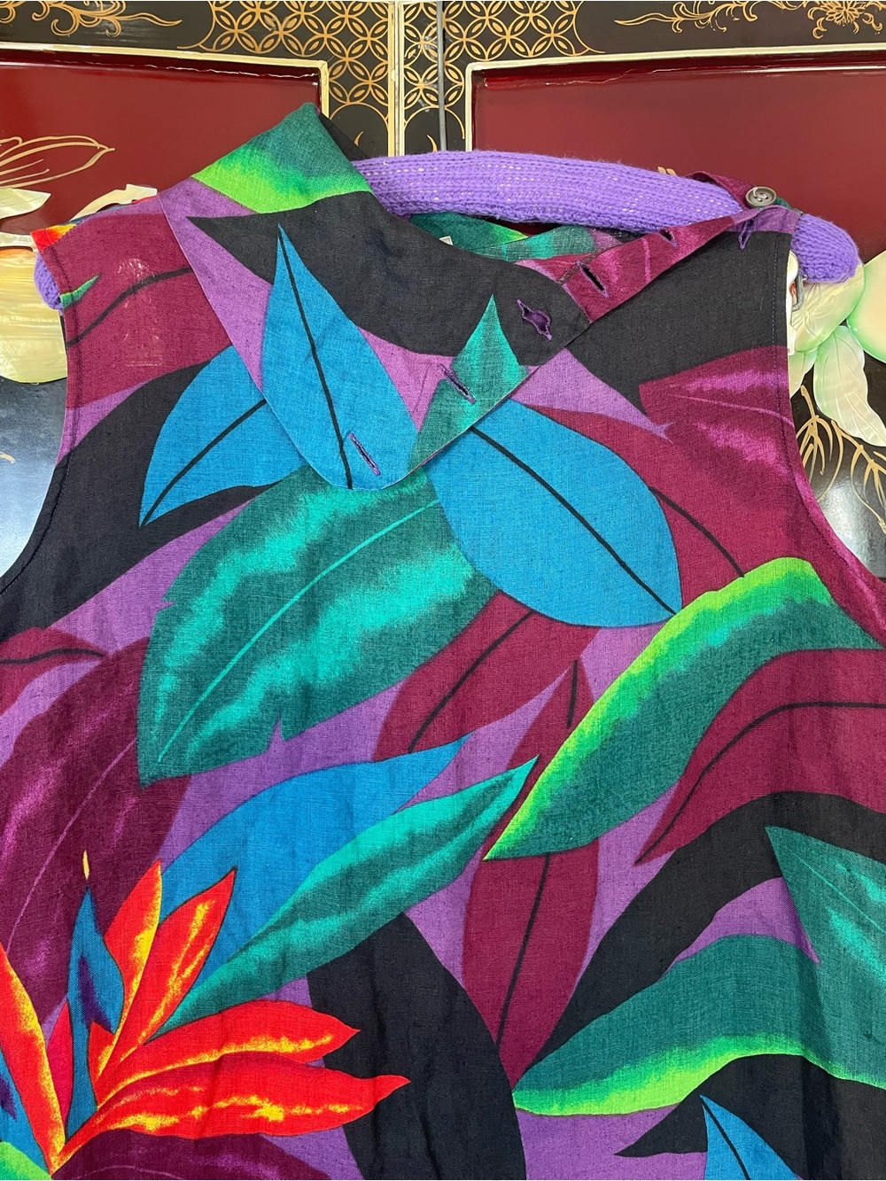 90s Italian linen dress - Picture 3 of 8